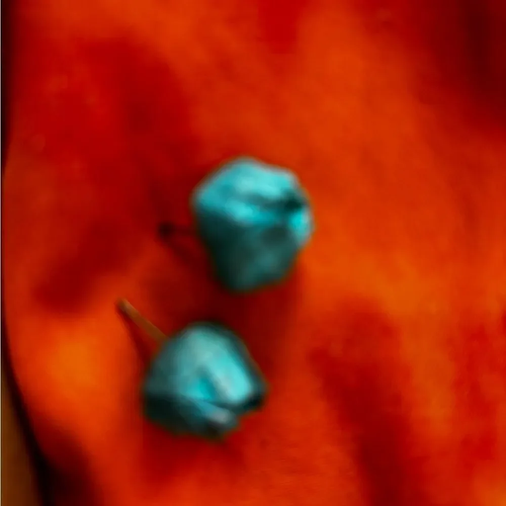 Sky Blue Flower Stud Earrings Jewelry Rose Floral y2k vintage rare accessory